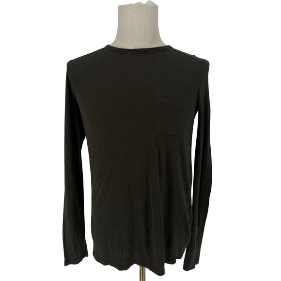 T Alexander Wang Long Sleeve Basic T-Shirt Men's S Charcoal Grey Casual Designer - Picture 1 of 6